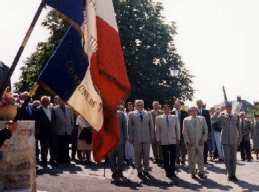 C�r�monie en pr�sence du Maire de Turenne, M.Gary