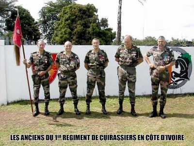 ADC Dumont, CNE Bourmaud, COL de LA MAISONNEUVE, LCL SEIGNON, CNE SINS - En C�te d'Ivoire 2003 -